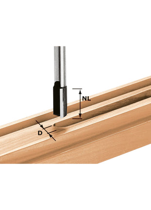 Festool HW S8 D24/20 Nutfrser 24 x 20 x 60 x 8 mm ( 490974 ) fr Dfonceuse OF 900, OF 1000, OF 1010, OF 1010 R, OF 1400, OF 2000, OF 2200