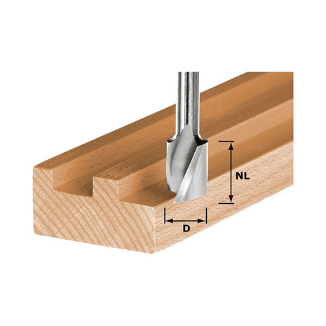 Festool HW Spi S8 D8/25 Spiralnutfrser 8 x 25 x 55 x 8 mm ( 490979 ) fr Dfonceuse OF 900, OF 1000, OF 1010, OF 1010 R, OF 1400, OF 2000, OF 2200