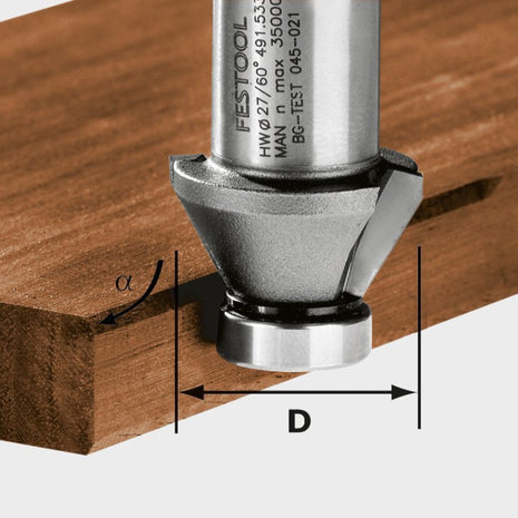 Festool HW 30°-OFK 500 frez do fazowania 27 mm 30° ( 490091 ) do frezarki górnowrzecionowej OFK 500