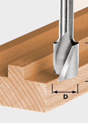 Festool HS Spi S8 D18/25 fresa ranuradora en espiral 18 x 25 x 57 x 8 mm (490950) para fresadora OF 900, OF 1000, OF 1010, OF 1010 R, OF 1400, OF 2000, OF 2200