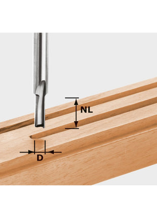 Festool HW S8 D10/20 fresa ranuradora 10 x 20 x 60 x 8 mm (490959) para fresadora OF 900, OF 1000, OF 1010, OF 1010 R, OF 1400, OF 2000, OF 2200