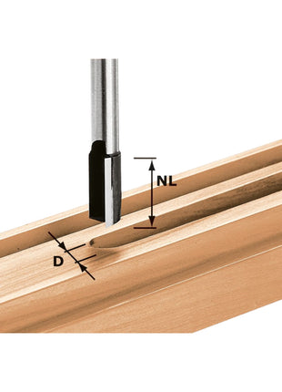 Festool HW S8 D15/20 Nutfrser 15 x 20 x 60 x 8 mm ( 490965 ) fr Dfonceuse OF 900, OF 1000, OF 1010, OF 1010 R, OF 1400, OF 2000, OF 2200