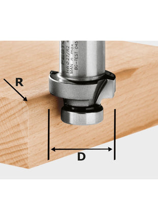 Festool HW R6-OFK 500 frez zaokrąglający 27 x 6 mm ( 490096 ) do OFK 500 do zaokrąglania drewna litego i okleinowania krawędzi