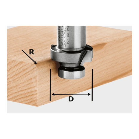 Festool HW R6-OFK 500 Fraise à arrondir 27 x6 mm ( 490096 ) pour OFK 500 pour arrondir le bois massif et les chants collés