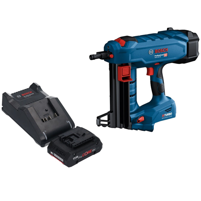 Bosch GNB 18V-38 Professional Chiodatrice a batteria per calcestruzzo 18 V 13 - 38 mm BITURBO Brushless + 1x batteria ProCORE 4,0 Ah + caricabatteria