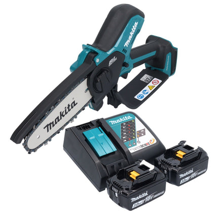 Makita DUC 150 RF201 Akku Kettensäge 18 V 15 cm Brushless + 2x Akku 3,0 Ah + Ladegerät