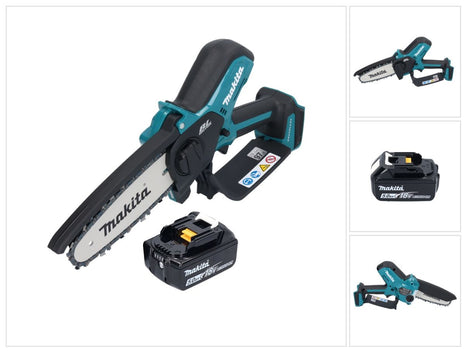 Motosierra a batería Makita DUC 150 T01 18 V 15 cm sin escobillas + 1x batería 5,0 Ah - sin cargador