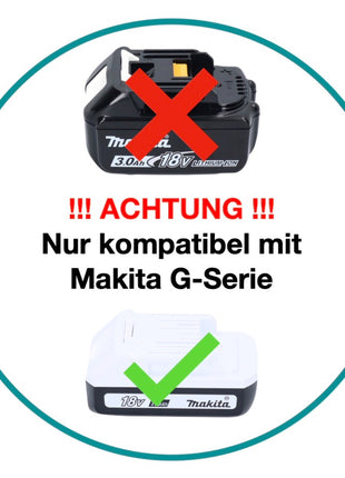 Makita DF 457 DWEX2 Akku Bohrschrauber 18 V 42 Nm G-Serie + 2x Akku 1,5 Ah + Ladegerät + 70 tlg. Zubehör Set + Koffer