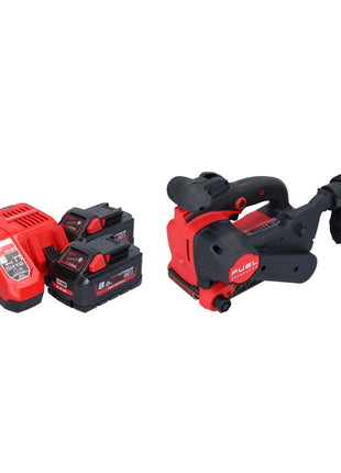 Milwaukee M18 FBTS75-802 Akku Bandschleifer 18 V 75 x 457 mm Brushless + 2x Akku 8,0 Ah + Ladegerät