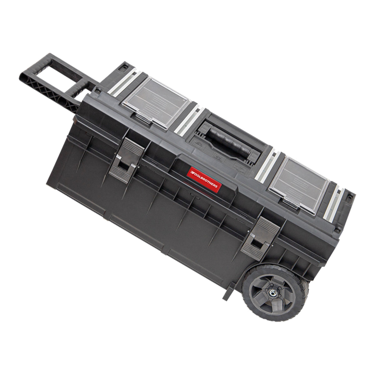 Toolbrothers RHINO XXL Trolley ECO Longer Work+ Cassetta porta attrezzi IP66 da 50 l con ruote su asse metallico e doppio manico telescopico