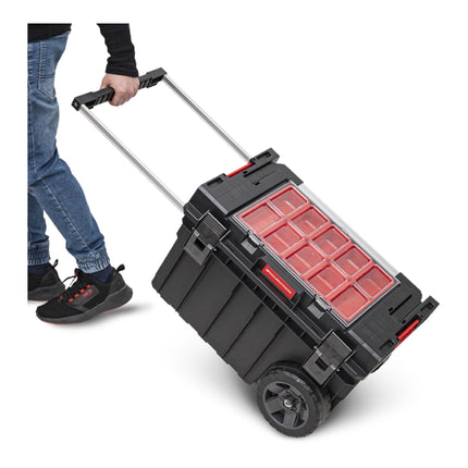 Toolbrothers RHINO XXl Trolley Handling+ 44 l IP66 con ruote su asse metallico e doppio manico telescopico