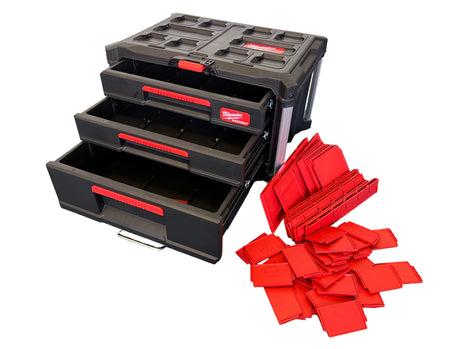 Milwaukee PACKOUT 2+1 Drawer Tool Box maletín de herramientas 363 x 564 x 414 mm (4932493190) organizador de cajones