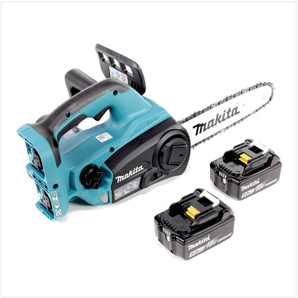 Makita DUC 252 T2 Akku Kettensäge 36V ( 2x18V ) 25 cm + 2x 5,0 Ah Akku - ohne Ladegerät - Toolbrothers