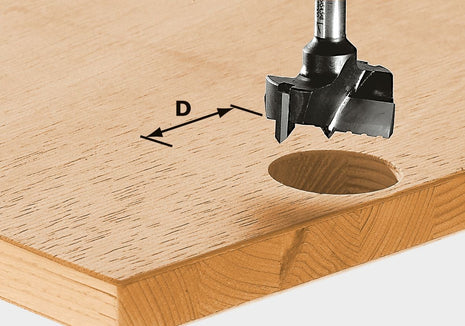 Festool HW S8 D35 Wiertło pasowane 35 x 54,5 x 8 mm ( 491077 ) do frezarek górnowrzecionowych OF 900, OF 1000, OF 1010, OF 1010 R, OF 1400, OF 2000, OF 2200