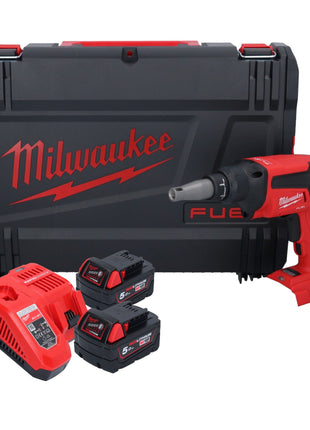 Milwaukee M18 FSG-502X Visseuse pour cloison sèche sans fil 18 V 13 Nm Brushless + 2x batterie 5,0 Ah + chargeur + HD Box