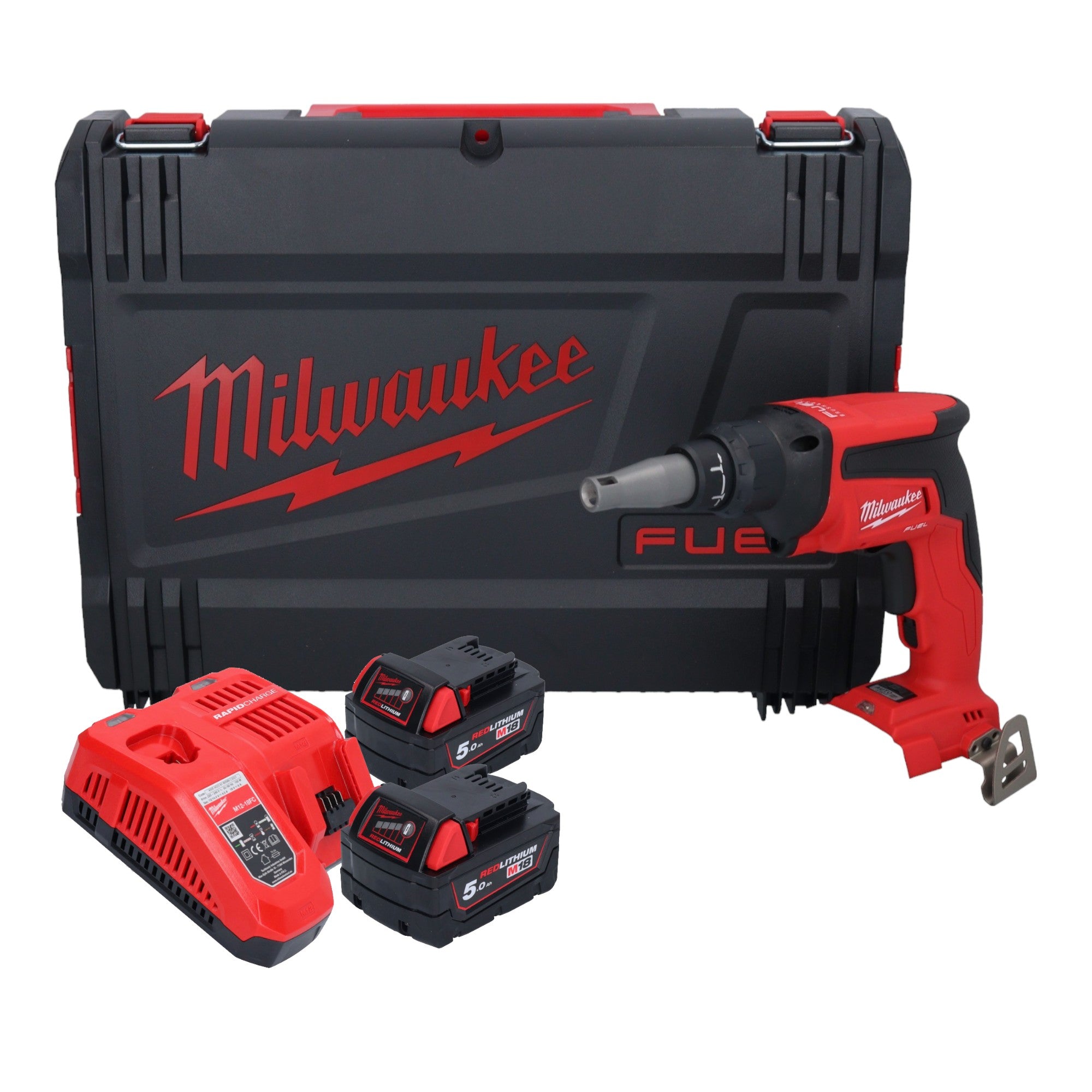 Milwaukee M18 FSG 502X Akku Trockenbauschrauber 18 V 13 Nm Brushless 2x Akku 5 0 Ah Ladegeraet HD Box 0 - toolbrothers