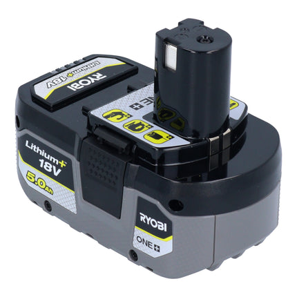 RYOBI RB18LL50F12B 2x batteria ricaricabile 18 V 5,0 Ah / 5000 mAh Li-Ion ( 5133004831 ) con indicatore del livello di carica
