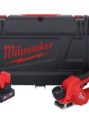 Milwaukee M12 BLP-601X Akku Hobel 12 V 51 mm Brushless + 1x Akku 6,0 Ah + HD Box - ohne Ladegerät