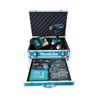 Trapano a percussione a batteria Makita DHP 482 RFX9 18 V 62 Nm + 2x batteria ricaricabile 3,0 Ah + caricabatterie + set di accessori + valigetta