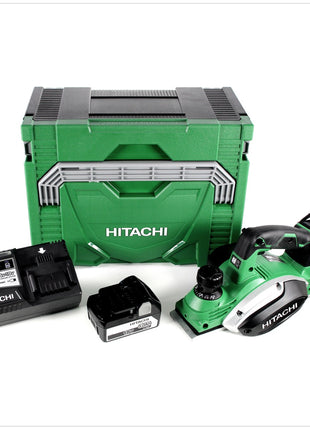 Hitachi P 18 DSL Li-Ion 18 V Akku Hobel 82 mm + Hitachi Sytem Case HSC Typ 3 + 2x Hitachi BSL 1850 18 V 5,0 Ah + 1x Hitachi UC 18YSL3 Akku Ladegerät 14,4 - 18 V - Toolbrothers