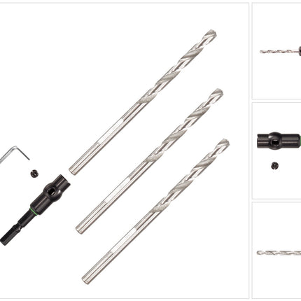 Festool HSS D 3,5/39 CE/M-Set Spiralbohrer ( 493422 ) für Festool Akku-Bohrschrauber und Akku-Schlagbohrschrauber mit FastFix Aufnahme und Werkzeugfutter WH-CE CENTROTEC