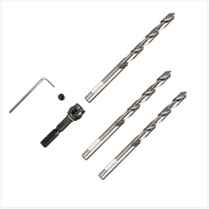 Festool HSS D 6/57 CE/M-Set Spiralbohrer ( 493427 ) für Festool Akku-Bohrschrauber und Akku-Schlagbohrschrauber mit FastFix Aufnahme und Werkzeugfutter WH-CE CENTROTEC