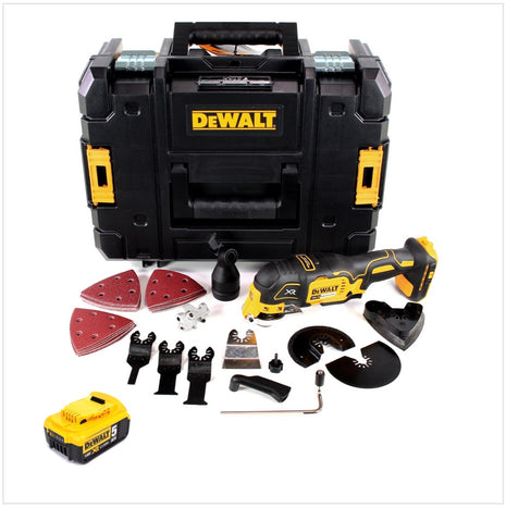 DeWalt DCS 355 NT Akku Oszillierer 18V Brushless + 1x Akku 5,0Ah + TSTAK + 36 tlg. Zubehör - ohne Lader - Toolbrothers