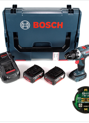 Bosch GSR 18 V-60 C Professional Brushless Li-Ion Akku Bohrschrauber in L-Boxx mit Connectivity Modul GCY 30-4 + 2x GBA 6,0 Ah Akku und GAL 1880 CV Ladegerät - Toolbrothers