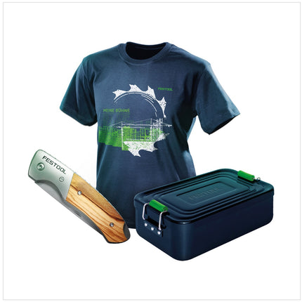 Festool Fan Paket 2017 mit T-Shirt Größe M + Vesper Brotdose + Klapp Messer - Toolbrothers