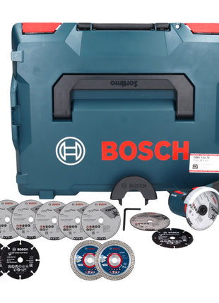 Bosch GWS 12V-76 Professional Akku Winkelschleifer 12 V 76 mm Brushless + 9x Extra Trennscheiben + L-Boxx - ohne Akku, ohne Ladegerät - Toolbrothers