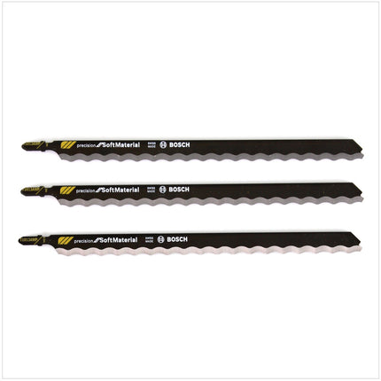 Bosch T1013AWP 3er Pack Stichsägeblätter HCS 250 mm precision Soft Material für GST 140 / 150 ( 2608667396 ) - Toolbrothers