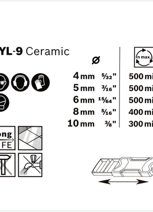Bosch Pro 5 tlg. Fliesenbohrer-Set CYL-9 Ceramic, 4 - 10 mm ( 2608587169 ) - Toolbrothers