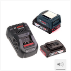 Bosch USB Power Set 18 V mit GAA Professional USB Adapter für 14,4 V / 18 V Akkus + 2x GBA 18V 2,0 Ah Li-Ion Einschub Akku + 1x Schnell Ladegerät GAL 1880 CV - Toolbrothers