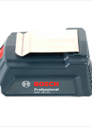 Bosch USB Power Set 18 V mit GAA Professional USB Adapter für 14,4 V / 18 V Akkus + 1x GBA 18V 3,0 Ah Li-Ion Einschub Akku + 1x Schnell Ladegerät GAL 1880 CV - Toolbrothers