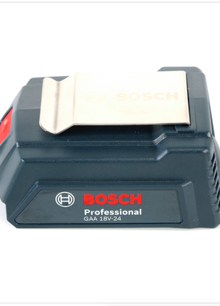 Bosch USB Power Set 18 V mit GAA Professional USB Adapter für 14,4 V / 18 V Akkus + 1x GBA 18V 6,3 Ah EneRacer Li-Ion Einschub Akku - Toolbrothers