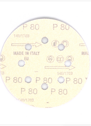 Makita Schleifpapier 125 mm Körnung 80 Klett Befestigung für Exzenterschleifer 10er Pack ( P-43555 ) - Toolbrothers