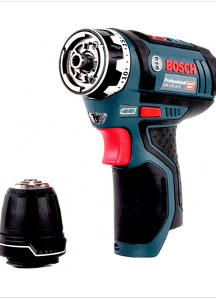 Bosch GSR 12V-15 FC Professional FlexiClick Akku Bohrschrauber mit 3 tlg. Aufsätze - Set in L-Boxx + Bosch Bit & Bohrer Set in Tough Box 23 tlg. Bohren & Schrauben ( 2607019912 ) - Toolbrothers