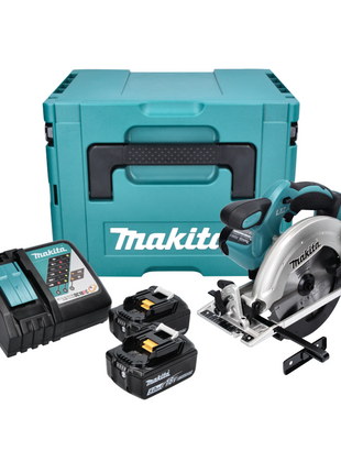 Makita DSS 611 RTJ Akku Handkreissäge 18 V 165 mm + 2x Akku 5,0 Ah + Ladegerät + Makpac - Toolbrothers