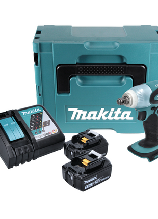 Makita DTW 251 RTJ Akku Schlagschrauber 18 V 230 Nm 1/2" + 2x Akku 5,0 Ah + Ladegerät + Makpac - Toolbrothers