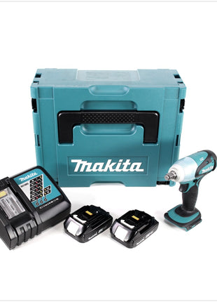 Makita DTW 251 RAJ Akku Schlagschrauber 18 V 230 Nm 1/2" + 2x Akku 2,0 Ah + Ladegerät + Makpac - Toolbrothers