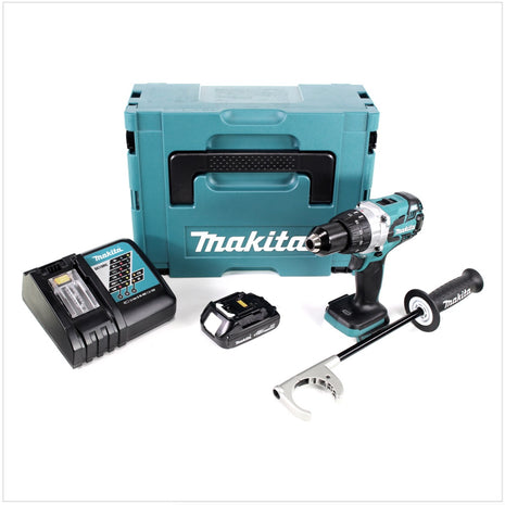 Makita DDF 481 RA1J Akku Bohrschrauber 18 V 115 Nm Brushless + 1x Akku 2,0 Ah + Ladegerät + Makpac - Toolbrothers