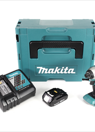 Makita DTD 153 RA1J Akku Schlagschrauber 18 V 170 Nm 1/4" Brushless + 1x Akku 2,0 Ah + Ladegerät + Makpac - Toolbrothers