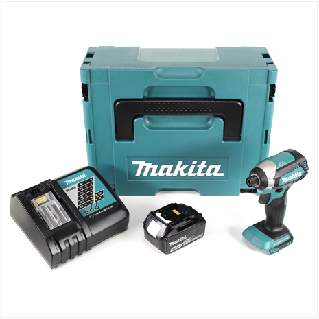 Makita DTD 153 RM1J 18 V Akku Brushless Schlagschrauber im Makpac + 1x BL 1840 B 4,0 Ah Li-Ion Akku + 1x DC 18 RC Ladegerät - Toolbrothers