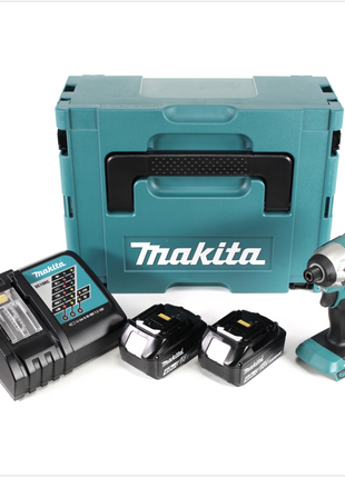 Makita DTD 153 RMJ Akku Schlagschrauber 18 V 170Nm+ 2x Akkus 4,0Ah + Schnellladegerät im Makpac 2 - Toolbrothers