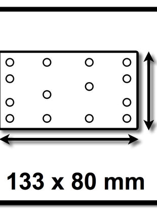 Festool STF 80x133 P80 GR NET/50 Netzschleifmittel Granat Net ( 203285 ) für RTS 400, RTSC 400, RS 400, RS 4, LS 130, HSK-A 80x130, HSK 80x133
