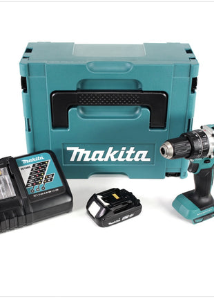 Makita DHP 484 RA1J Akku Schlagbohrschrauber 18 V 54 Nm Brushless + 1x Akku 2,0 Ah + Ladegerät + Makpac - Toolbrothers