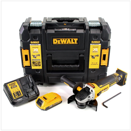 DeWalt DCG 405 D1 Akku Winkelschleifer 18V 125mm Brushless + 1x Akku 2,0Ah + Ladegerät + TSTAK - Toolbrothers