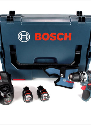 Bosch GSR 12V-15 FC Professional FlexiClick Akku Bohrschrauber mit Bohrfutteraufsatz in L-Boxx mit 2x Bosch GBA 3,0 Ah Akku und GAL 1230 CV Ladegerät - Toolbrothers