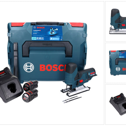 Bosch GST 12V-70 Professional Akku Stichsäge 12 V + 2x Akku 3,0 Ah + Ladegerät + L-Boxx