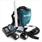 Makita DVC 260 36V Akku Rucksack Staubsauger (2x 18V) Brushless mit 2x BL1850 B 5,0 Ah Akku und DC18RC Ladegerät - Toolbrothers